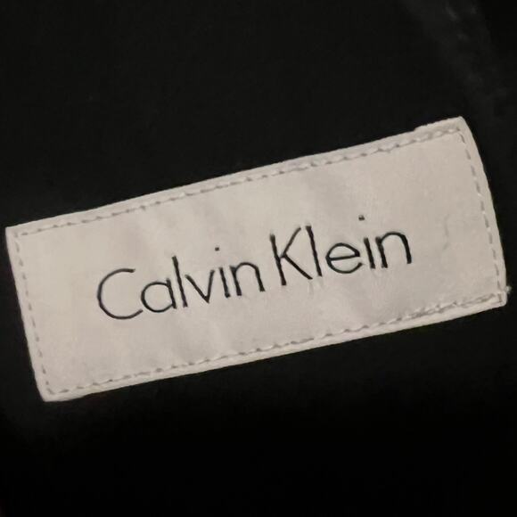 Calvin Klein Black Hooded Belted Trench Coat - Y2K Era Raincoat - Picture 6 of 12